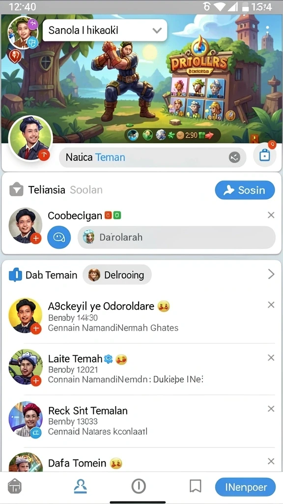 Tampilan awal yang menawan dan interaktif.