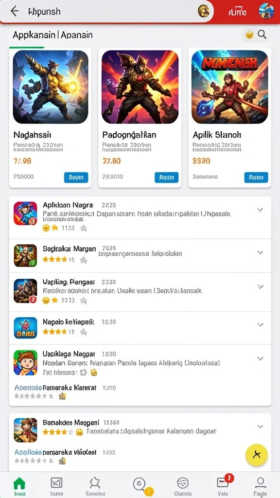 Tampilan antarmuka aplikasi yang menarik dan user-friendly.