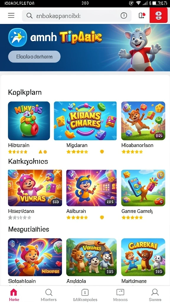 Gambar ini menggambarkan suasana menyenangkan di dalam level permainan.