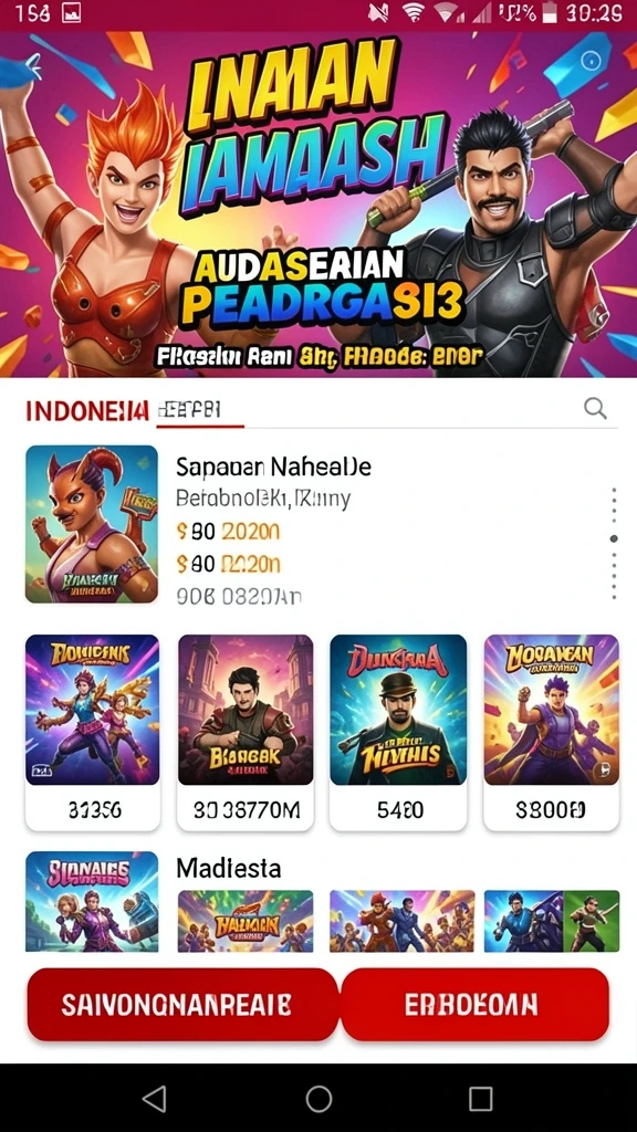Tampilan awal yang menarik dan penuh warna.