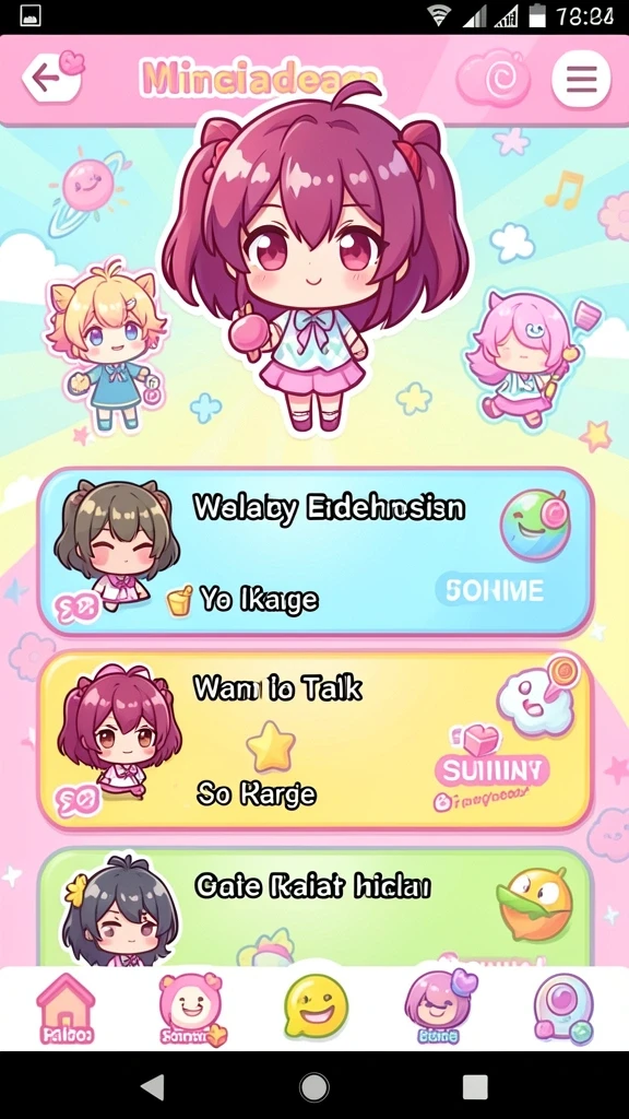 Screenshot menunjukkan karakter lucu dalam aksi.