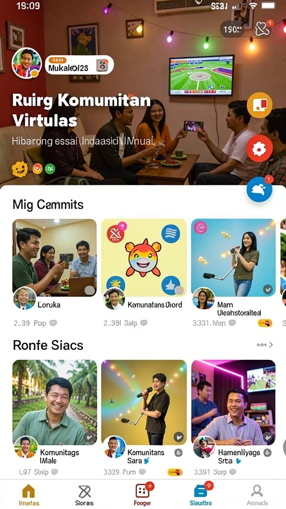 Tangkapan layar menu interaktif RSNOK yang menarik.