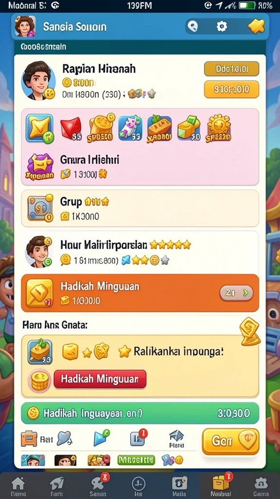 Banyak pilihan permainan yang dapat dimainkan.