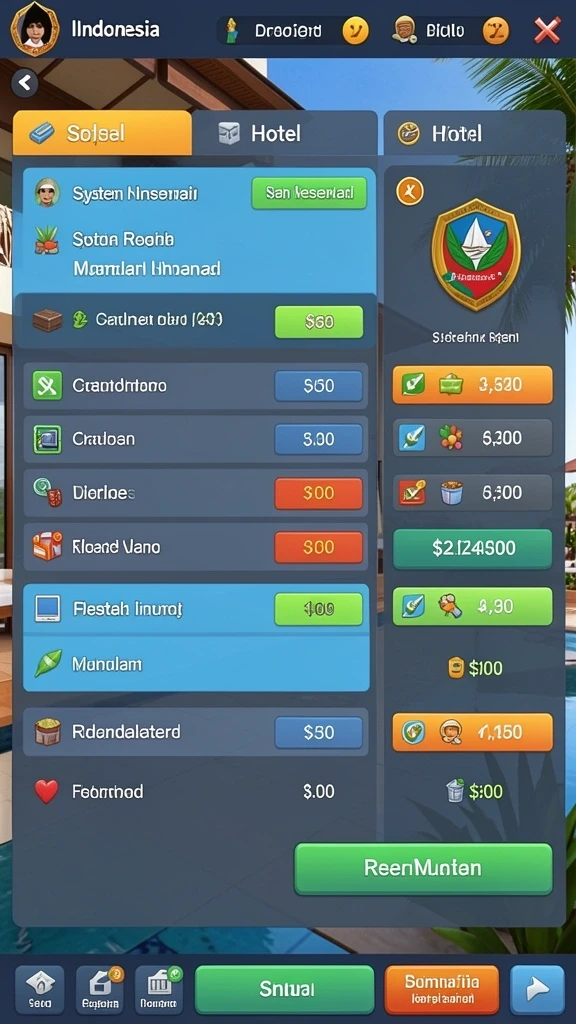 Tampilan karakter yang menarik dan detail.